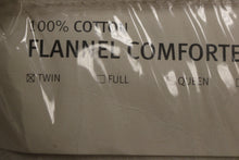 Load image into Gallery viewer, Eddie Bauer 5.4 oz Solid Flannel Comforter Cover - Pearl - Twin - Used