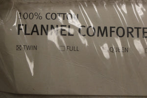 Eddie Bauer 5.4 oz Solid Flannel Comforter Cover - Pearl - Twin - Used