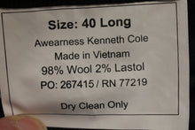 Load image into Gallery viewer, Awareness Kenneth Cole Men's Suit Jacket - Size: 40 Long - Slim Fit - Used
