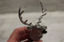 Load image into Gallery viewer, Jagermeister Genuine Silver Tone Stag Deer Wine Bottle Topper - Used