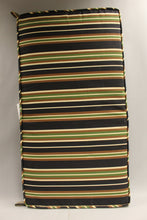 Load image into Gallery viewer, Outdoor Patio Welted Bench Settee Cushion - Striped - 41.5&quot; x 22&quot; - Used