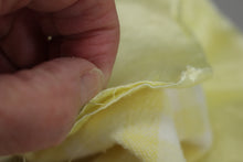 Load image into Gallery viewer, Vintage Yellow &amp; White Gingham Blanket w/ Satin Trim - Yellow - 76" x 82" - Used