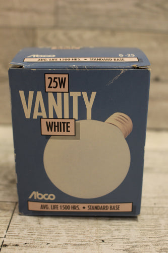 Abco 25W Vanity White Light Bulb - Standard Base - 03121 - New
