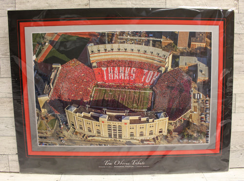 Thanks Tom Osborne Tribute Poster- Memorial Stadium - Nov 17, 2012 - New