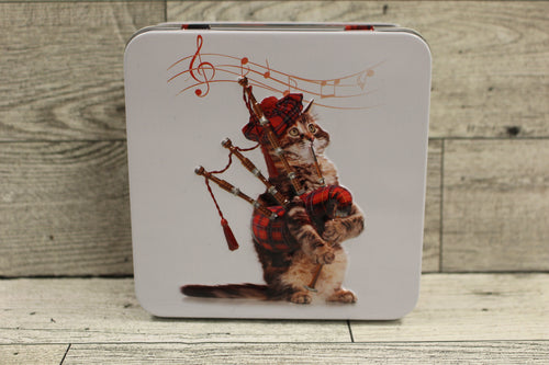 Campbells Scotland Collectible Cookie Tin - Cat with Kilt - Tin Only - Used