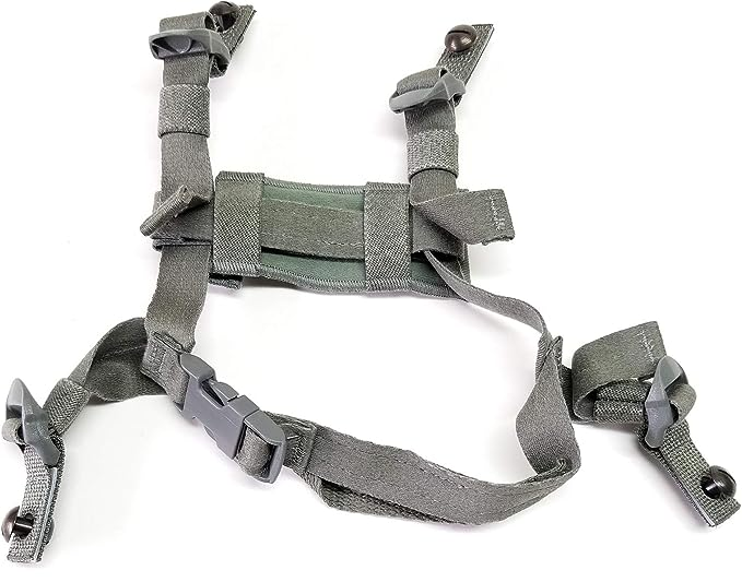 US Army 4 Point Chin Strap with Screws - Foliage Green - 8470-01-530-0868 - New