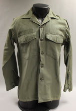 Load image into Gallery viewer, Vintage US Army OG-107 Sateen Cotten Shirt - 8405-781-8947 - 15 1/2 x 33 - Used