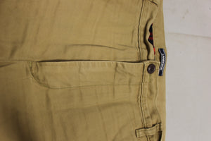 LL Bean Men's Tan Trousers with Plaid Lining - Size: 42 - Used