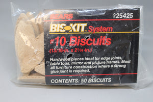 Sears BisKit System - #10 Biscuits (13/16" x 2-1/16") - 50 Biscuits -925425-New