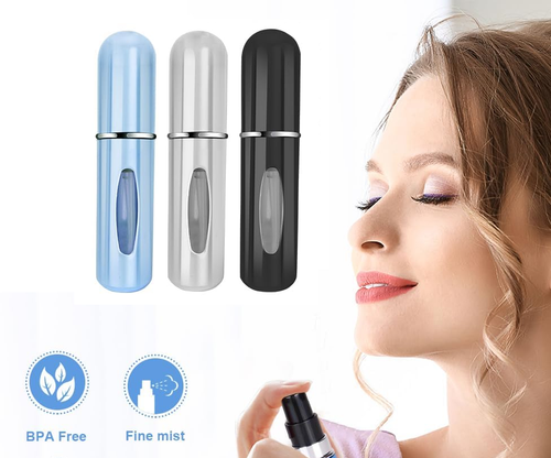 Refillable Perfume Atomizer Bottles - Set of 3 - Great for Travel - New