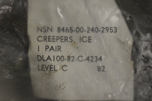 USGI Issue Military Ice Creepers - Level C - 8465-00-240-2953 - New