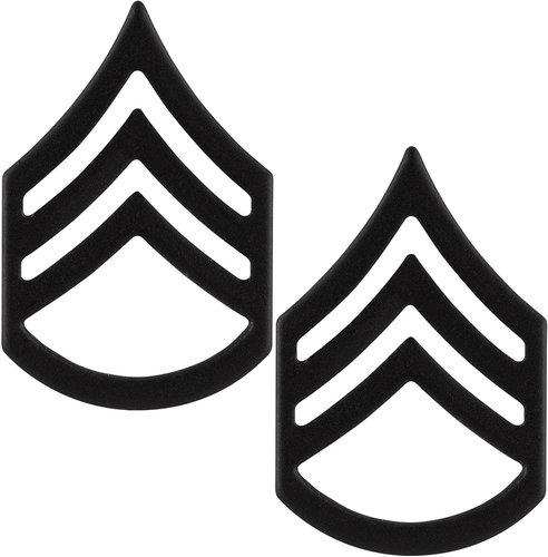 US Army Staff Sergeant E-6 Subdued Rank Pins - Set of 2 - New