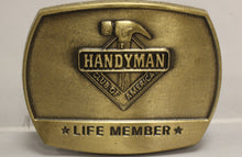 Load image into Gallery viewer, Handyman Club of America Life Member Belt Buckle and Key Ring - Used