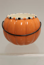 Load image into Gallery viewer, Hallmark 4" Ceramic Pumpkin Pail - Used