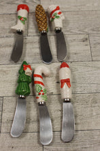 Load image into Gallery viewer, Multicolor Christmas Porcelain Stainless Seteel Knife Spreaders Set - Used