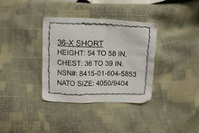 Load image into Gallery viewer, ACU Army Combat Coat, Size: 36-X Short, NSN:8415-01-604-5853, New