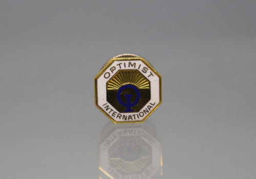 Vintage Optimist International Hat Tie Tack Lapel Pin - Screw On - Used