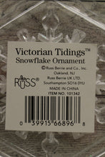 Load image into Gallery viewer, Russ Victorian Tidings Snowflake Ornament - New