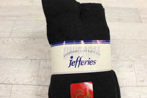 Jefferies Black Boot Socks - Size: 10 -13 -Pack of 2 - New