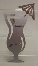 Load image into Gallery viewer, 2004 Michael Alan Designs Metal Cocktail Glass with Umbrella Wall Plaque Decor
