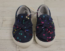 Load image into Gallery viewer, Cat &amp; Jack Girls Mae Rainbow Stars Bow Navy Blue Slip On Sneaker Shoes - Size: 5
