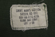 Load image into Gallery viewer, Vintage US Army OG-107 Sateen Cotten Shirt - 8405-781-8947 - 15 1/2 x 33 - Used