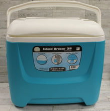 Load image into Gallery viewer, Igloo Island Breeze 28 Quart / 26 Liter Personal Cooler - Teal &amp; White - Used