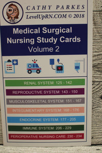 Medical Surgical Nursing Study Flash Referance Cards - 2018 - Vol 2