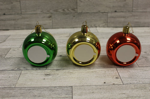 3-Pack Of Christmas Ornaments For Family Kids Photos -Multicolor -New