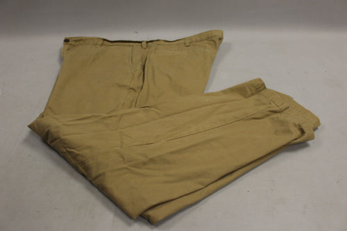 LL Bean Men's Tan Trousers with Plaid Lining - Size: 42 - Used