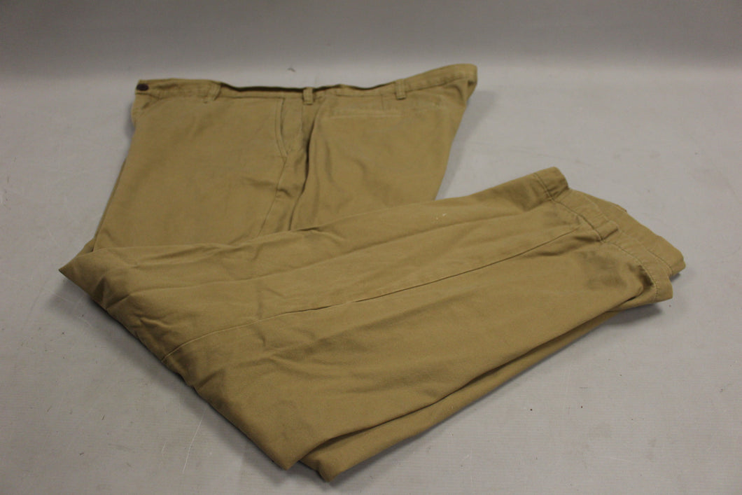 LL Bean Men's Tan Trousers with Plaid Lining - Size: 42 - Used