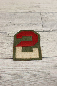 US Army WWII 2nd Army Division Shoulder Patch - Used