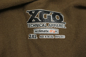 XGO Technical Apparel Quarter-Zip Long Sleeve Shirt - Coyote - Size: 2XL - Used