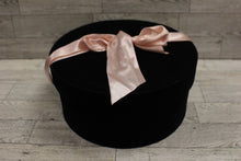 Load image into Gallery viewer, Vintage Velvet Hat Box - Black - Used