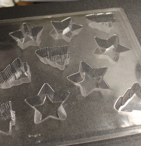 Christmas Trees and Stars Candy Mold - Plastic - Used