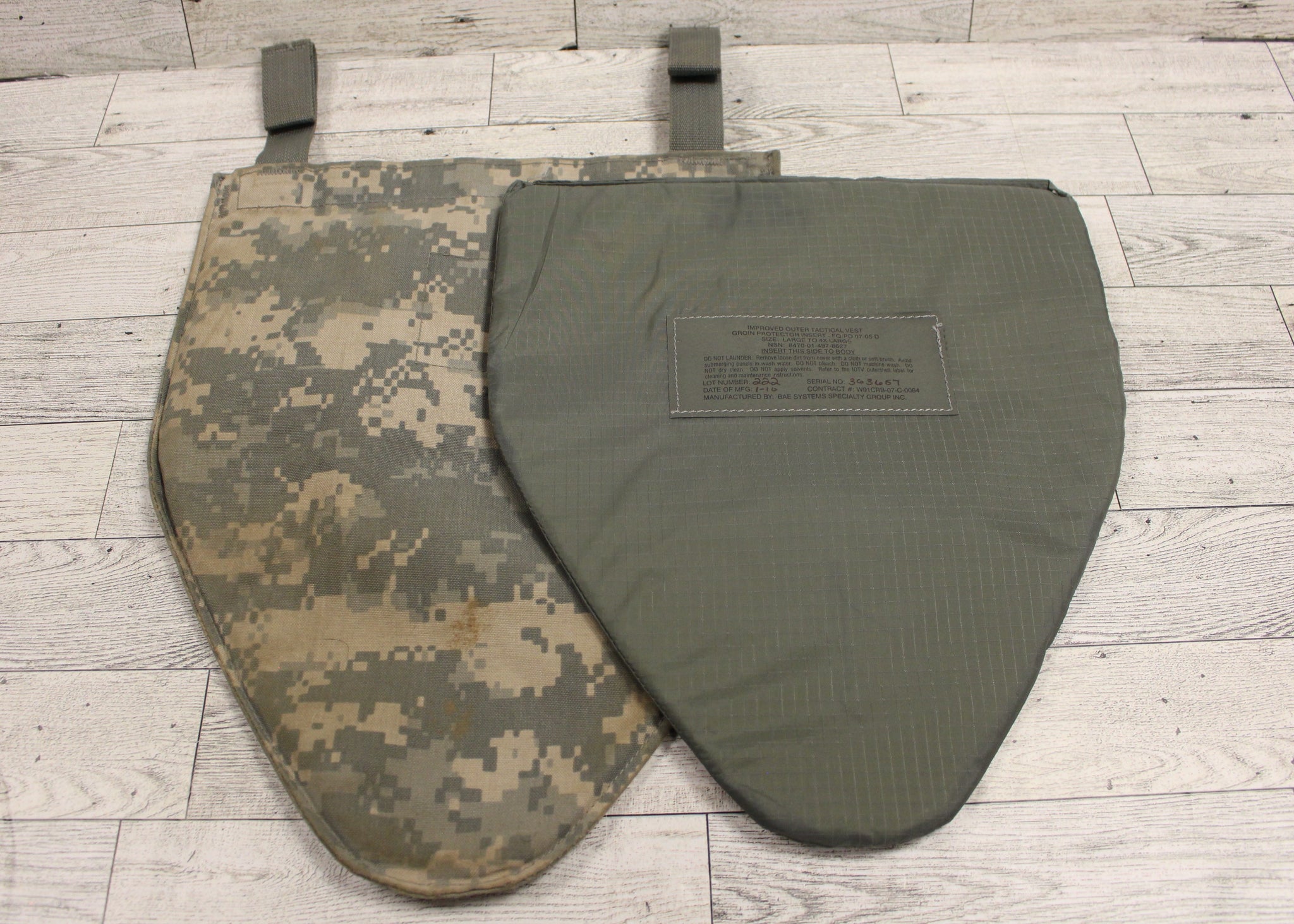 ACU Body Armor Improved Outer Tactical Vest Groin Protector - XSmall ...