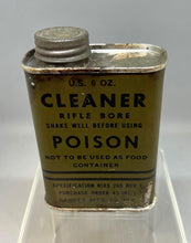 Load image into Gallery viewer, US Army WWII Rifle Bore Cleaner - 6 Oz - Empty - Choose Grade B, C, D