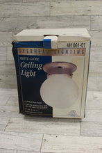 Load image into Gallery viewer, Overhead Lighting White Globe Ceiling Light - M1061-01 - Brass Finish - New