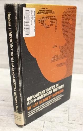 Important Dates In Afro-American History by Lee Bennett Hopkins