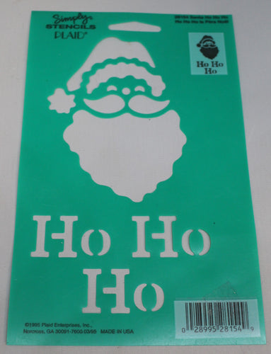 1995 Simply Stencils Plaid - 28154 Santa Ho Ho Ho - New