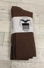 Load image into Gallery viewer, US Army AGSU Heritage Brown Socks - 2 Pairs - Medium - 8440-01-683-7649 - New