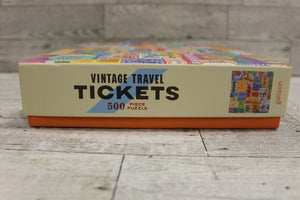 Vintage Travel Tickets 500 Piece Puzzle - 20" x 20" - New