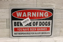 Load image into Gallery viewer, &quot;Warning Beware of Dogs&quot; Aluminum Metal Sign - Pack of 2 -10&quot; x 7&quot; - New