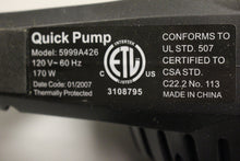 Load image into Gallery viewer, Coleman Electric 120V Quick Pump - Model 599A426 - Used