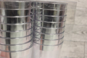 Elegant Clear with Silver Trim Premium Plastic 16oz. Tumblers - New