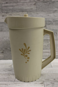 Vintage Tupperware 2 Quart Pitcher - Harvest Gold - Used
