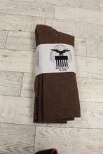 Load image into Gallery viewer, DLA Troop Support Brown Military Boot Socks - Small - 2 pack - New