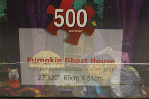 Pumpkin Ghost House Jigsaw Puzzle - 27" x 20" - 500 Pieces - New