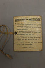 Load image into Gallery viewer, WWI M1917 Gas Mask Pamphlet - Correct Use of gas Mask Equipment - Used