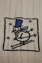 Load image into Gallery viewer, RITZ Christmas Skiing Stick SnowmanTowel - Used
